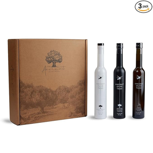 ANCIENT OLIVE TREES - Dirty Martini Juice with Balsamic Vinegar and Extra Virgin California Olive Oil | Dinner Party Pack | Each 12.6 FL. OZ.