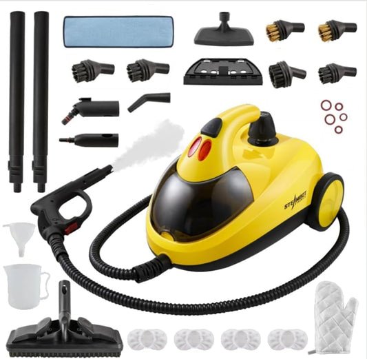 Steam Cleaner with 28-in-1 powerful, deep cleaning for home, floor, car, tiles, grout, oven,grove,range, wall and window in