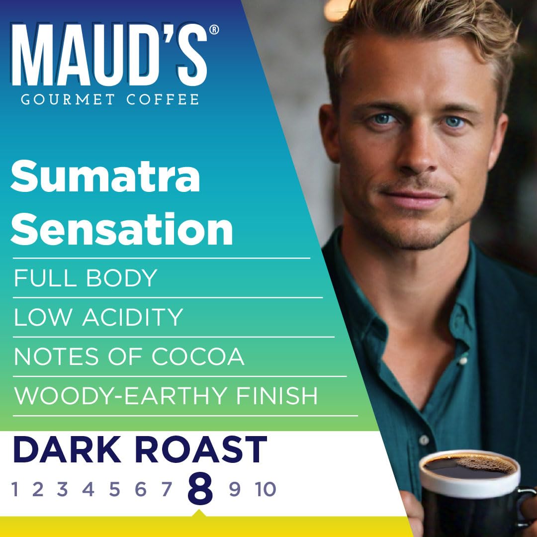 Maud's Sumatra Medium Roast Coffee Pods, 100ct