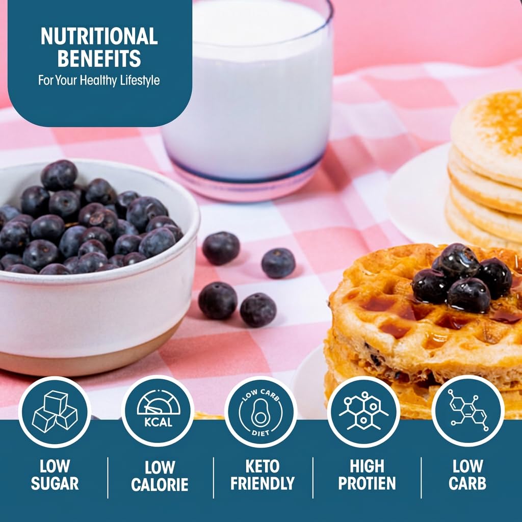 Wonderslim Protein Pancake &amp; Waffle Mix, Low Calorie – 7 Pack (Blueberry)