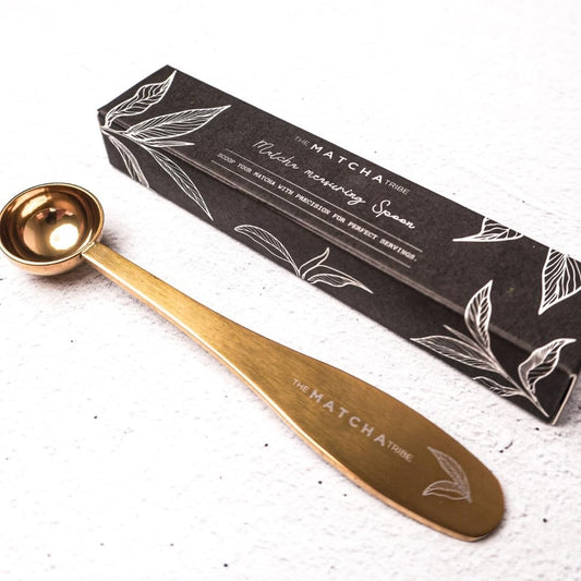 Golden Stainless Steel 1 gram Matcha Measuring Spoon (1/2 teaspoon). Scoop your Matcha with Precision for Perfect Servings