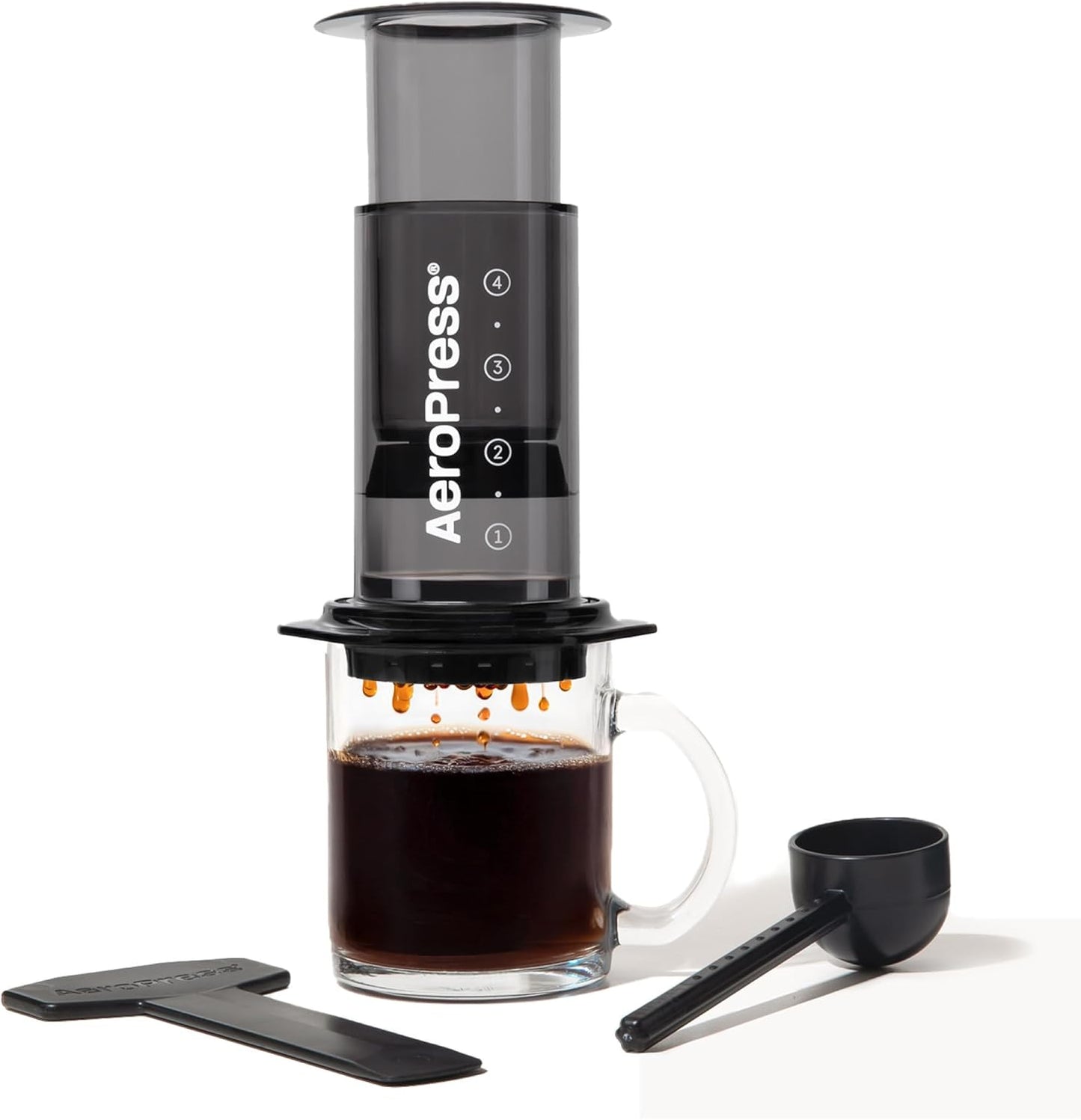 AeroPress Clear Black Coffee Press – 3 In 1 Brew Method Combines French Press, Espresso, Full Bodied