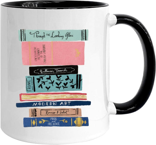 Book Lovers 11oz Coffee Mug - Bookish Gifts for Readers, Teachers, Librarians, Women, Best Friends - Christmas Reading