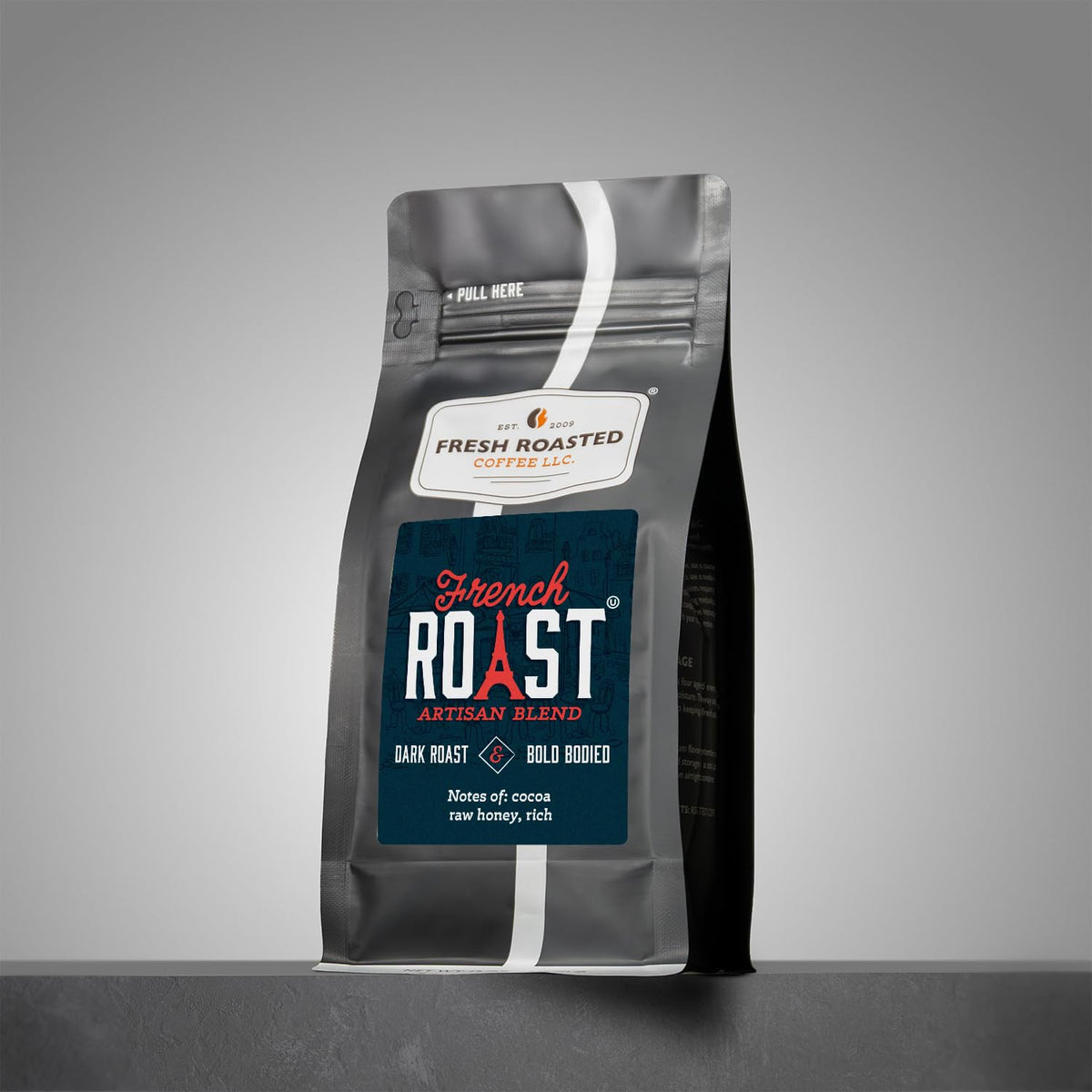 Fresh Roasted Coffee, French Roast Drip Ground Coffee, Dark Roast, Kosher, 12 oz