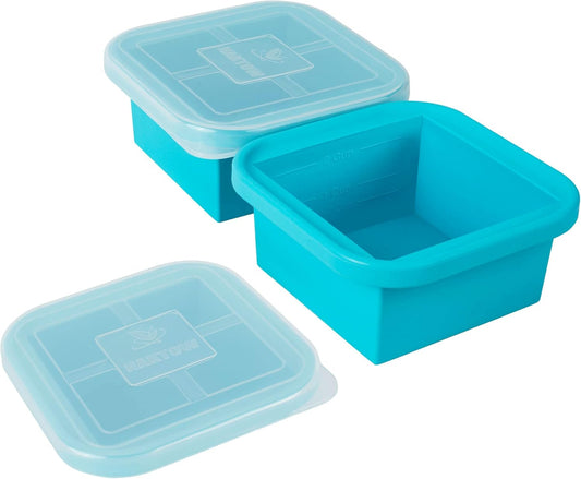 Silicone Freezing Tray with Lid - 2-Cup 2 Pack Freezer Containers,Make 1 Perfect Freezing,Storing Soups, Foods, Stews, Dips