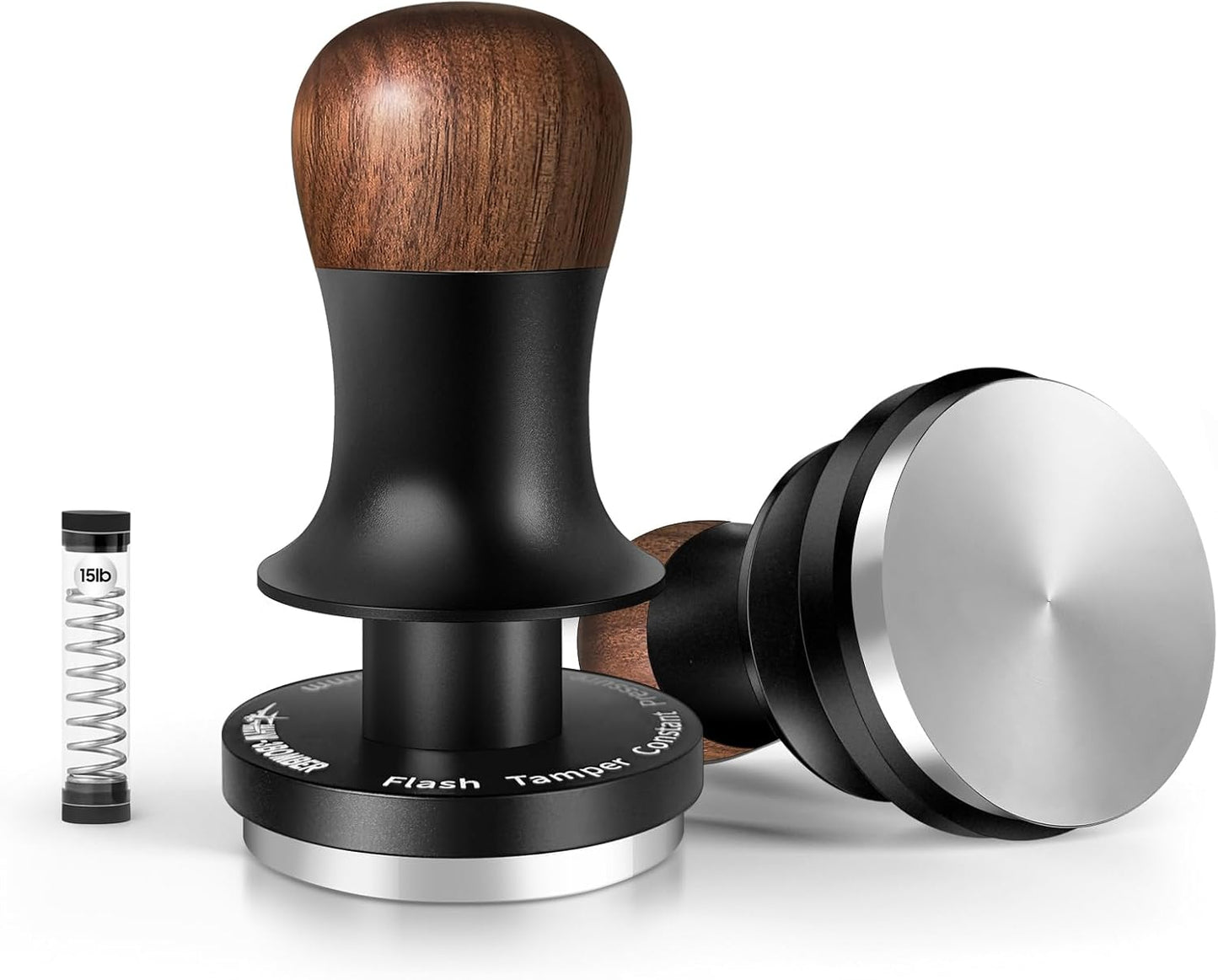 MHW-3BOMBER 45.5mm Espresso Tamper - 3 Spring Loaded Coffee Tamper with Sound Feedback - Barista Cal