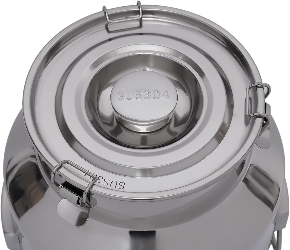 304 Stainless Steel Milk Bucket With Faucet, Large Liquid Container Storage,Milk Bucket With Sealing Lid and Carry Handle,for Wine, Oil Storage Transport (28L/7.4 Gal,w/Faucet)