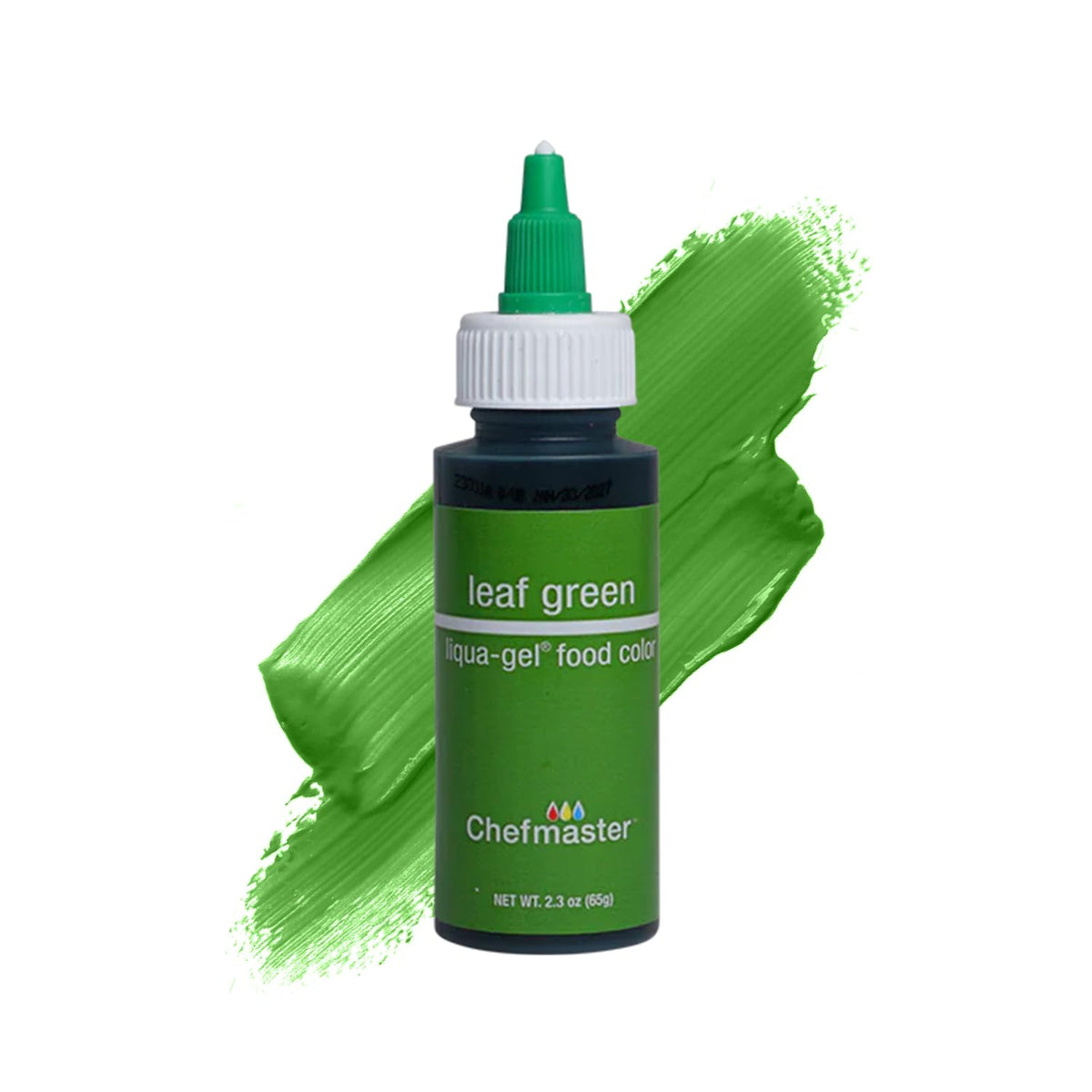 Chefmaster Leaf Green Liqua-Gel® Food Coloring | Vibrant Color | Professional-Grade Dye for Icing, Frosting, Fondant | Baking &amp; Decorating | Fade-Resistant | Easy-to-Use | Made in USA | 2.3 oz