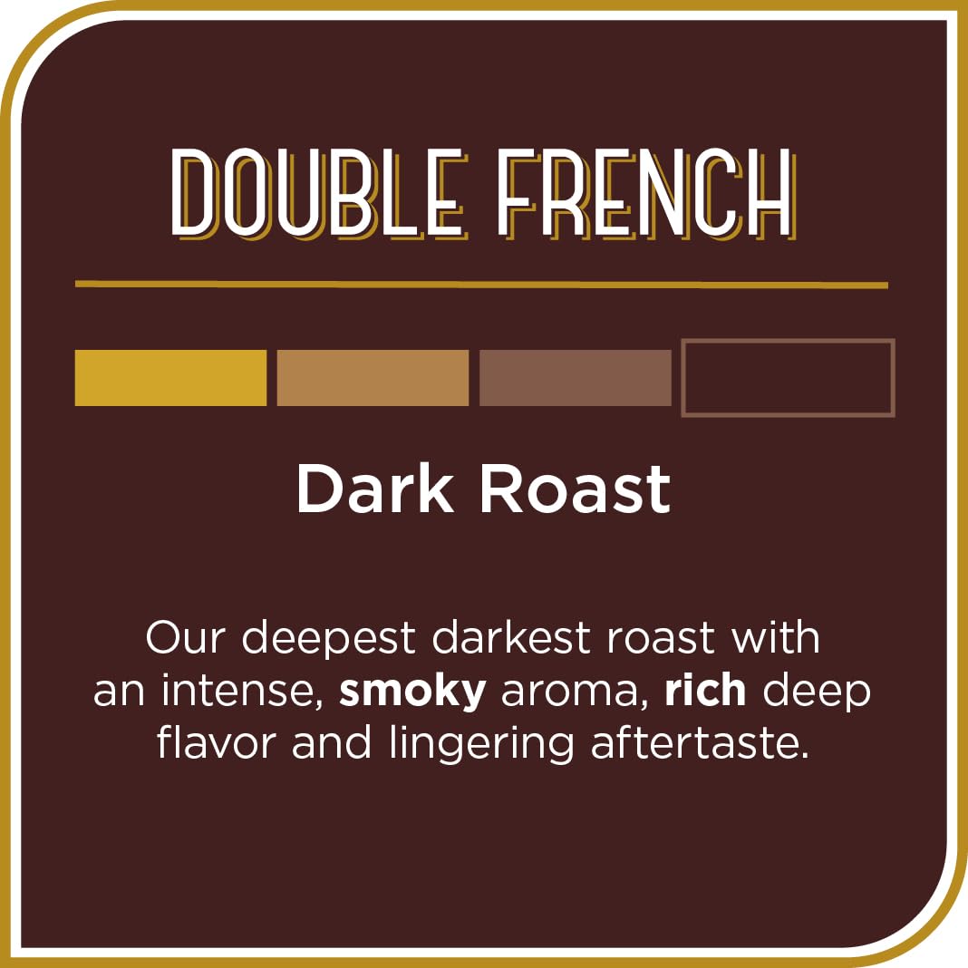 Don Francisco's Double French Roast Coffee Pods, 72 Count, Dark Roast, Compatible with Keurig Brewers