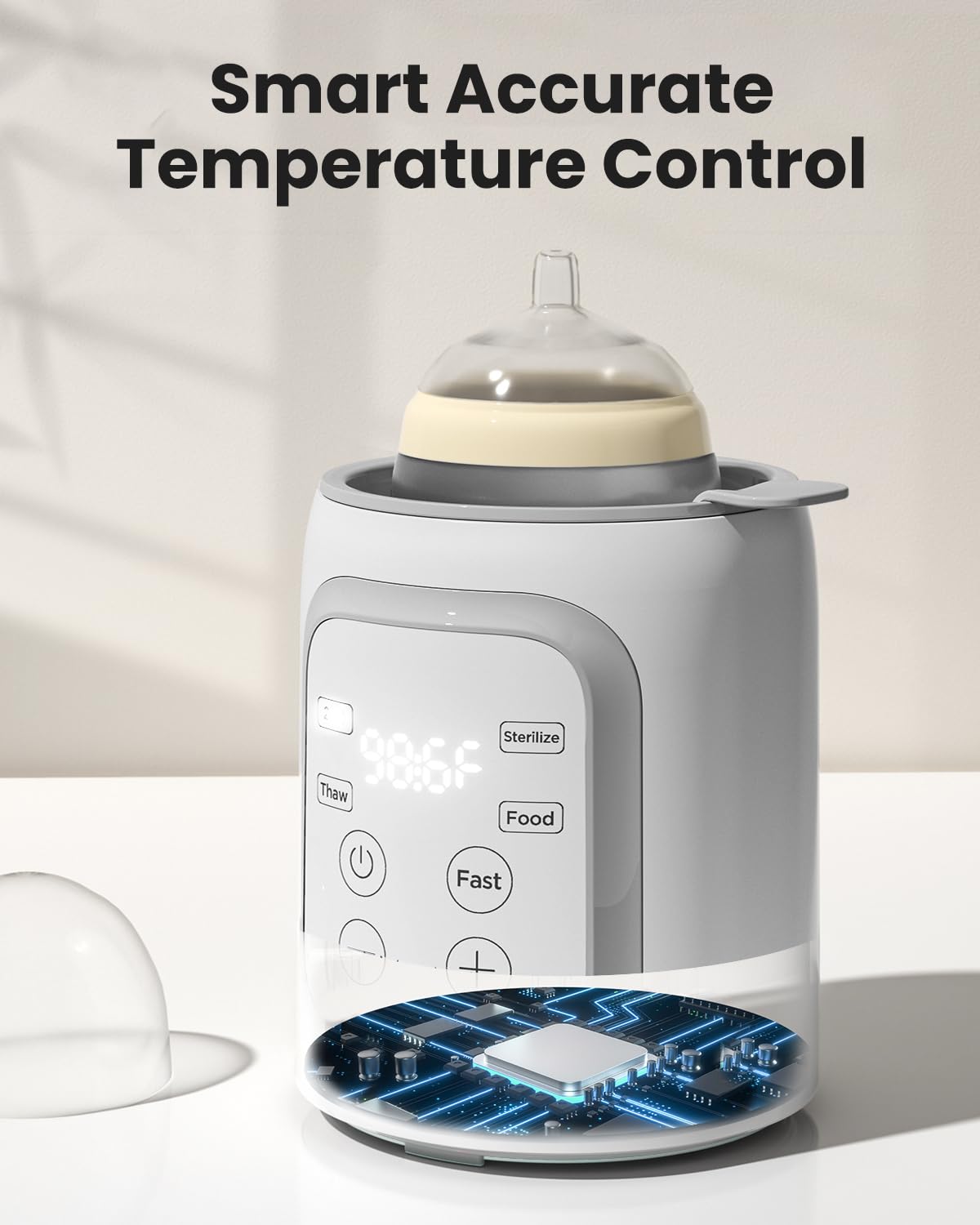Grownsy 8-in-1 OG Fast Bottle Warmer with Timer
