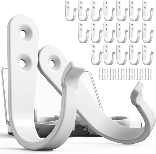 Hook for Hanging - 20PCS Hook for Hanging, Wall Hooks for Coats, Heavy Duty Single Prong Wall Hooks with 40 Pieces Screws