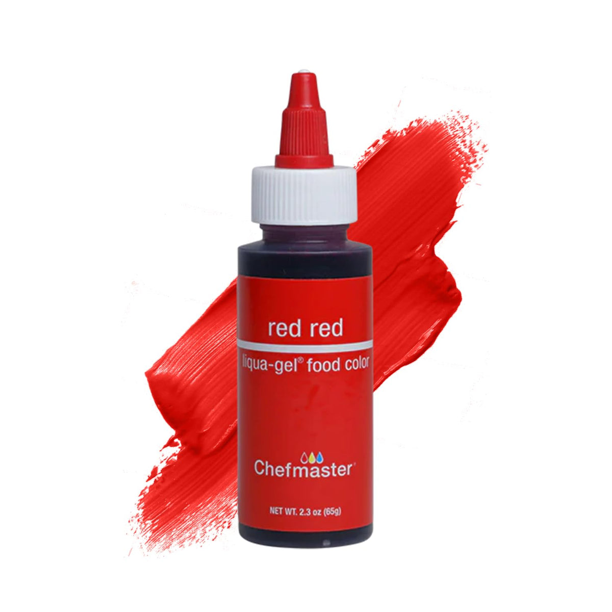 Chefmaster Red Red Liqua-Gel® Food Coloring | Vibrant Color | Professional-Grade Dye for Icing, Frosting, Fondant | Baking &amp; Decorating | Fade-Resistant | Easy-to-Use | Made in USA | 2.3 oz