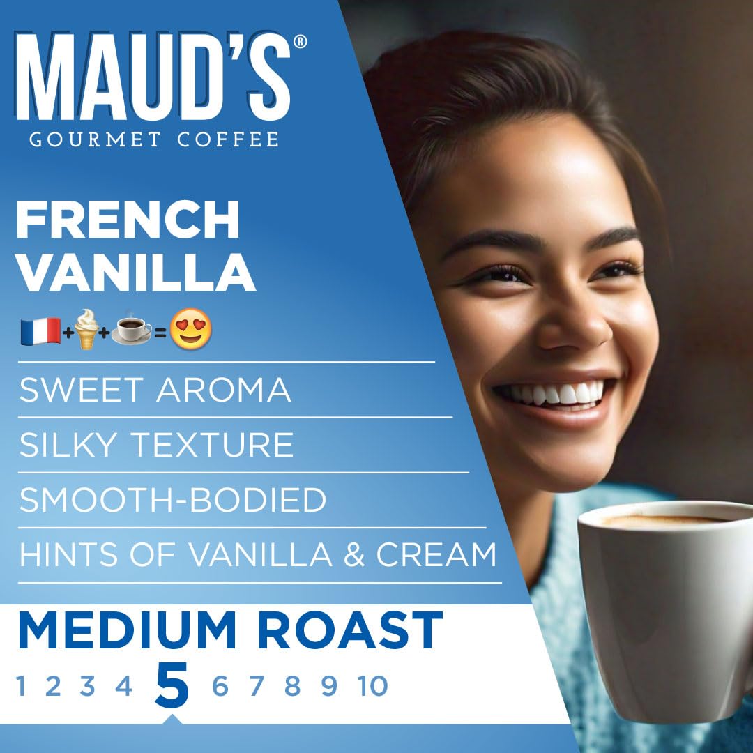 Maud's French Vanilla Medium Roast Coffee Pods, 100ct