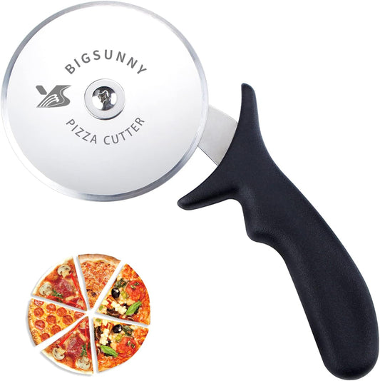 MSY BIGSUNNY Pro Pizza Cutter, Stainless Steel Pizza Cutter Wheel, with Super Sharp Pizza Slicer Dia 4-inch(10cm),