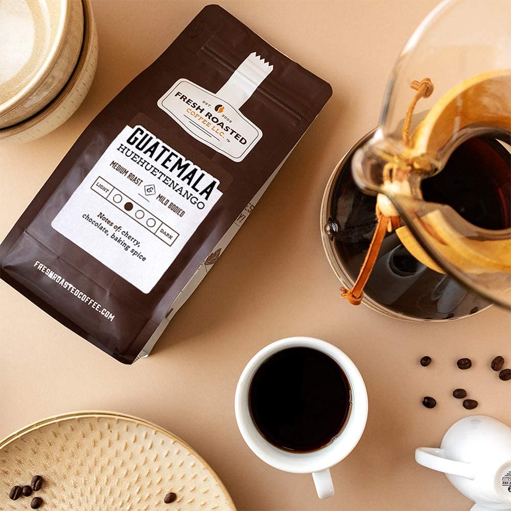 Fresh Roasted Coffee, Guatemalan Huehuetenango, 2 lb (32 oz), Medium Roast, Kosher, Whole Bean