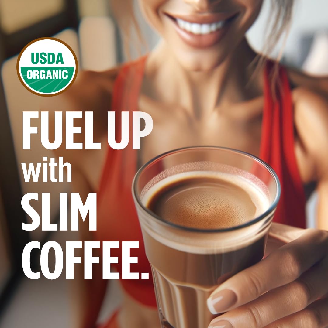 VitaCup Slim Organic Medium Dark Roast Coffee Pods for Diet Support, 16ct | B Vitamins