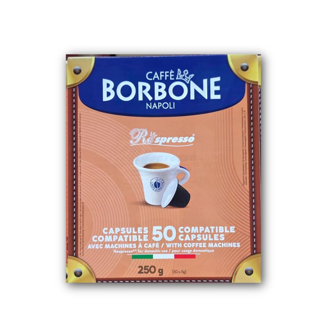 Caffè Borbone Miscela DEK Decaf Espresso Pods Compatible with Nespresso Original Machines, Dark Roast Decaf, 50 Count Espresso Coffee Pods