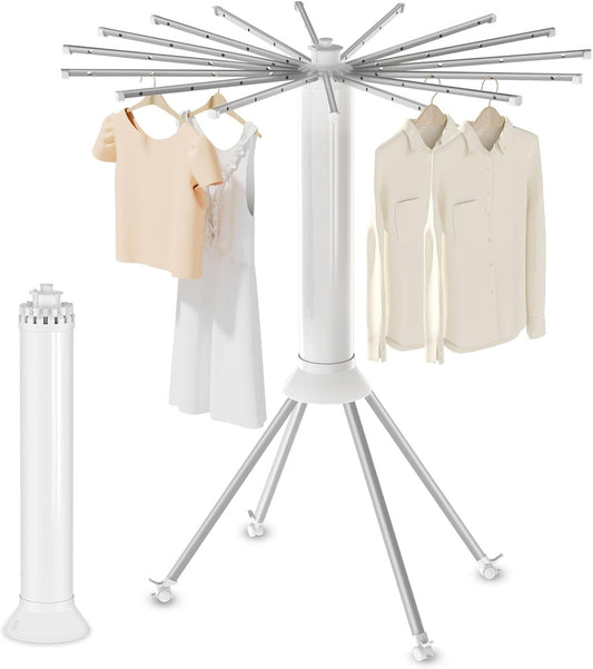 Four-Legged Clothes Drying Rack, Portable and Foldable Space Saving Laundry Drying Rack, Outdoor Folding Dry Rack with 4