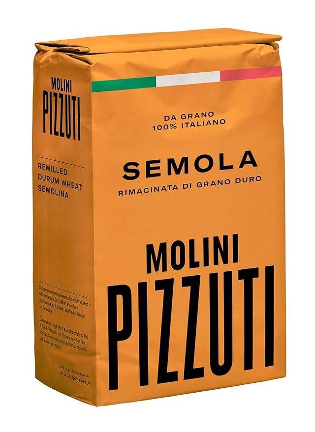 Molini Pizzuti Remilled Durum Wheat Semolina – Semola Rimacinata – 1kg Bag – Ideal for Fresh Pasta, Rustic Bread, Pizza Crust & Artisan Baking