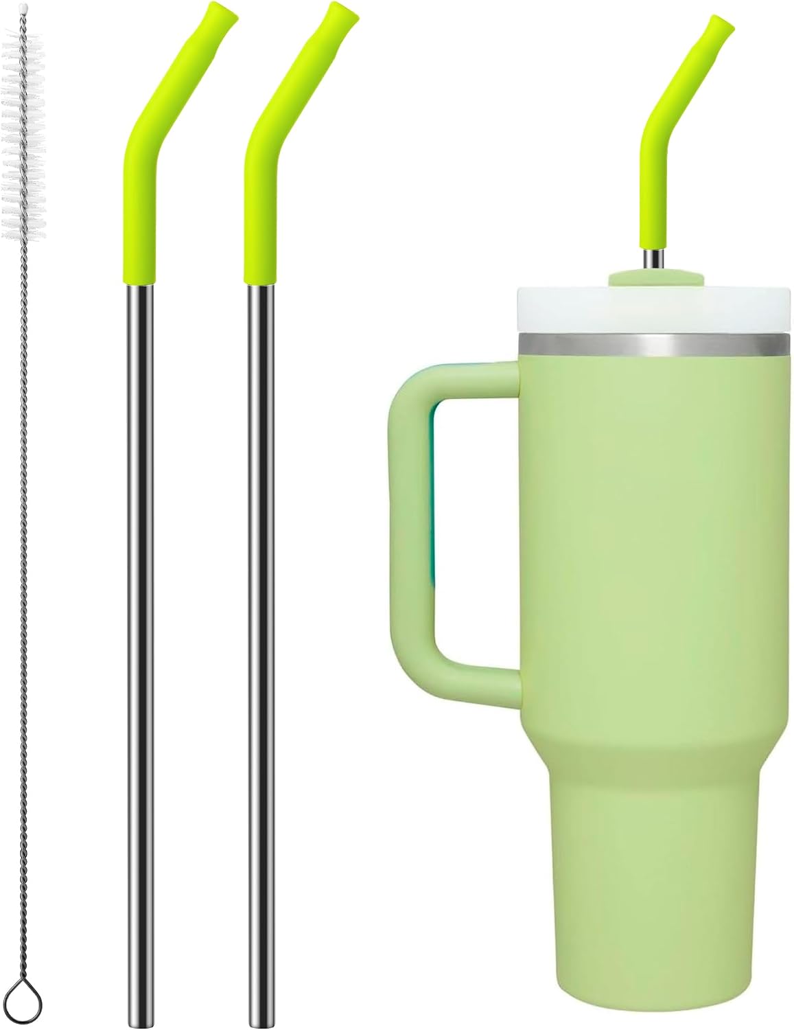 Replacement Metal Straws with Silicone Tip for 40oz Stanley Cup