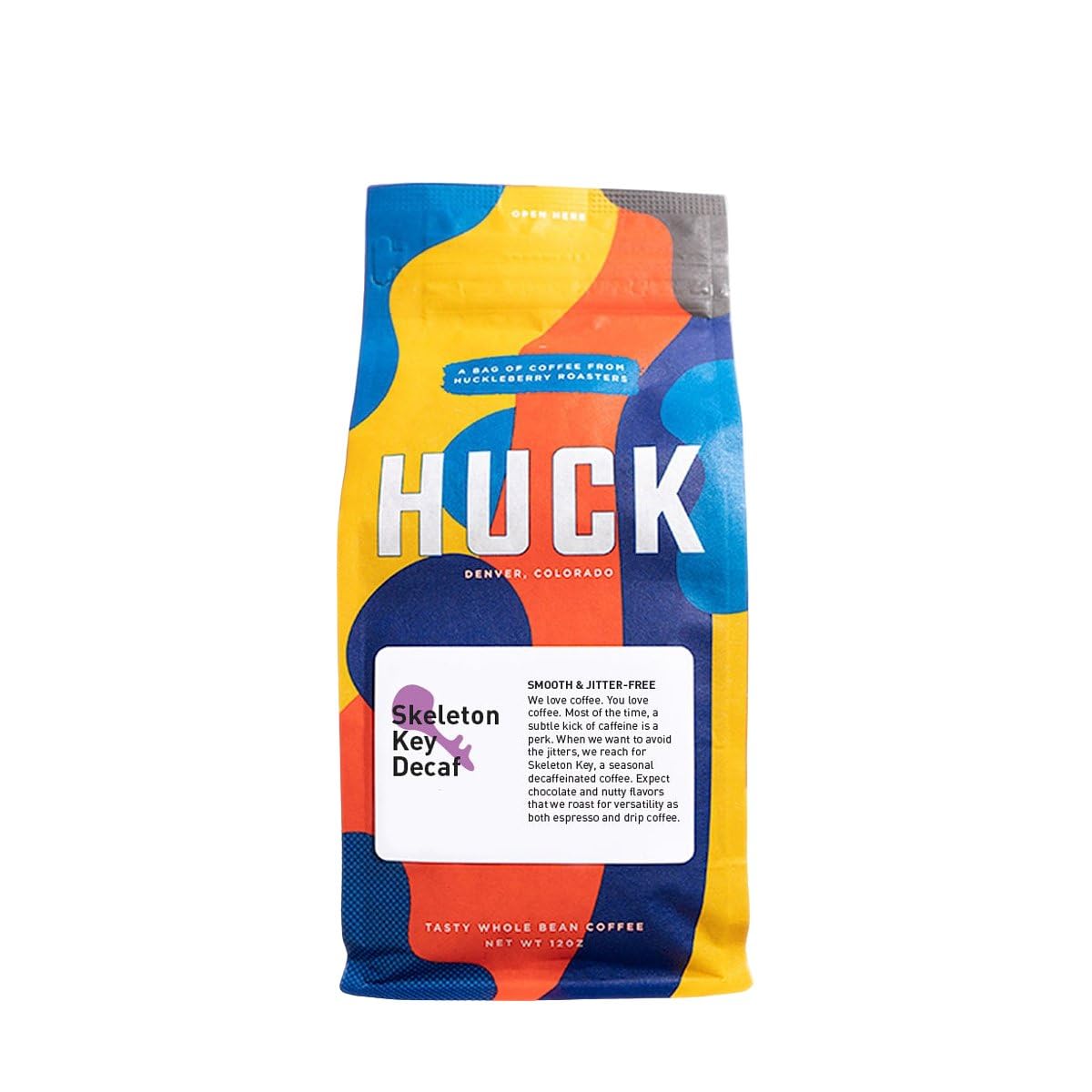Skeleton Key Decaf - Roasted by Huckleberry Roasters - Whole Bean Coffee - 2 Pound Bag