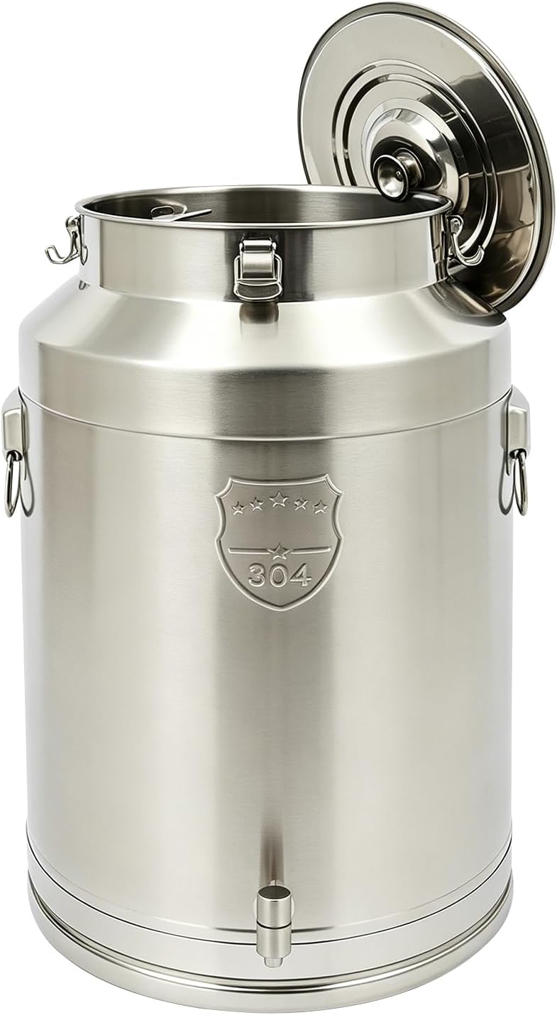 76L/20Gal 304 Stainless Steel Milk Can with Spigot