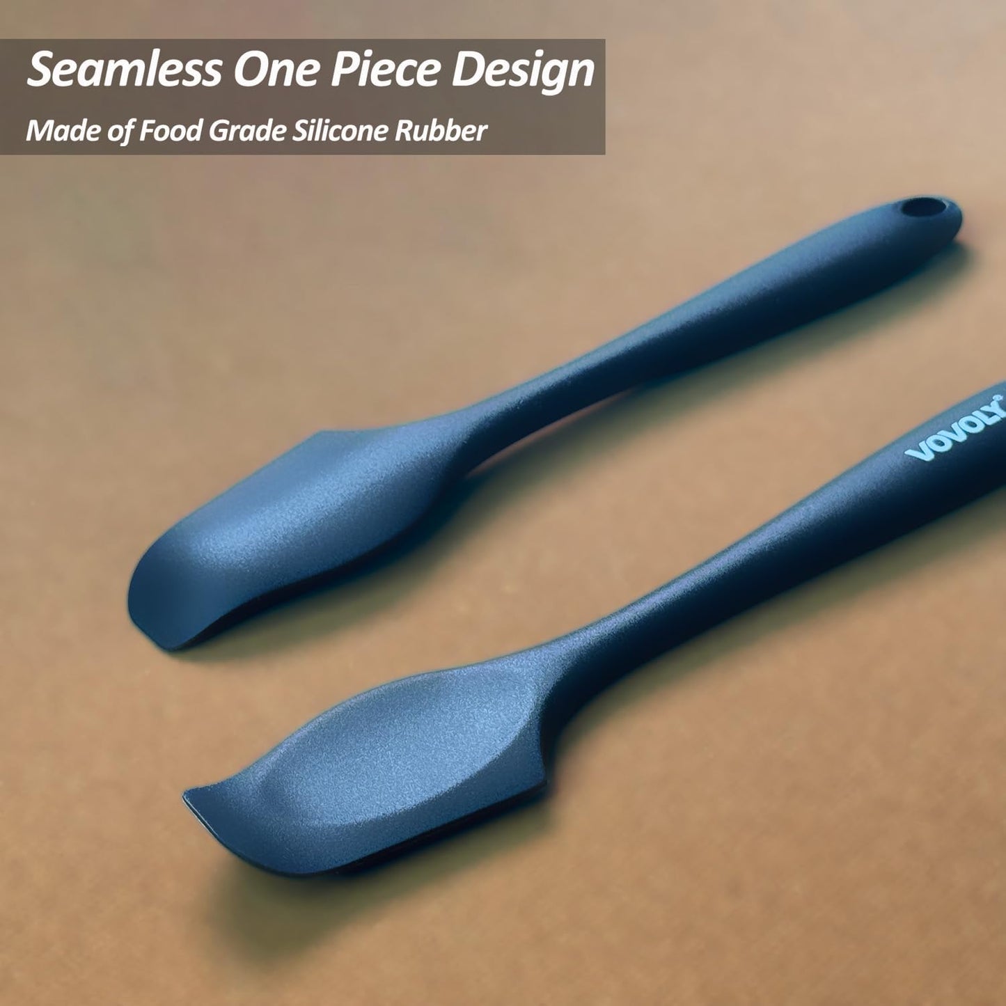 Mini Silicone Spatula, 8" Curved Small Spatula with Shallow Bowl, Mixed,4Pc | Seamless Jar Scraper for Cooking Baking, Wet Pet Food Spoon Spatula, Rubber Jar Scraper, BPA-Free,Dishwasher Safe
