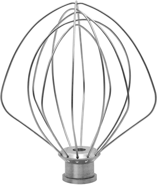 KITCHPOWERR KN256WW 6-Wire Whip Attachment for KitchenAid 6 Quart Bowl-Lift Stand Mixer Accessory Replacement, Egg Cream