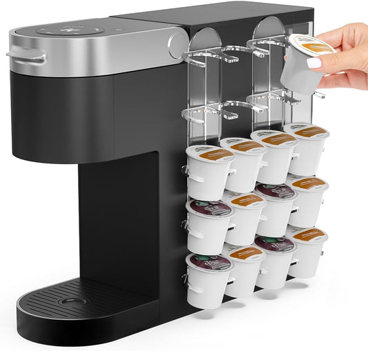 NiHome Acrylic Coffee Pod Capsule Holder for K-Cup Pods, Convenient for Coffee Machines, Space-Saving for Small Countertops