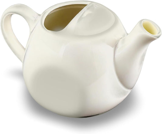 Tuxton China BET-1001 Teapot, 10 oz., 3-3/8"H, Without Lid, Microwave and Dishwasher Safe, Oven Proof, Fully Vitrified,