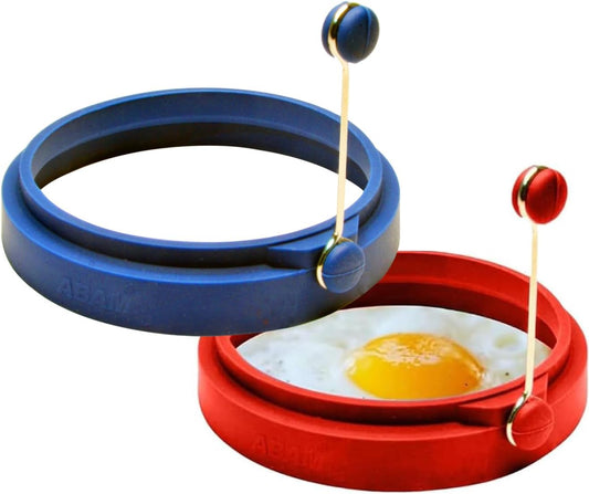 Professional 4 Inch Silicone Egg Ring, Pancake Mold Egg for Breakfast Sandwiches, Omelets and More, Nonstick Mold Ring,