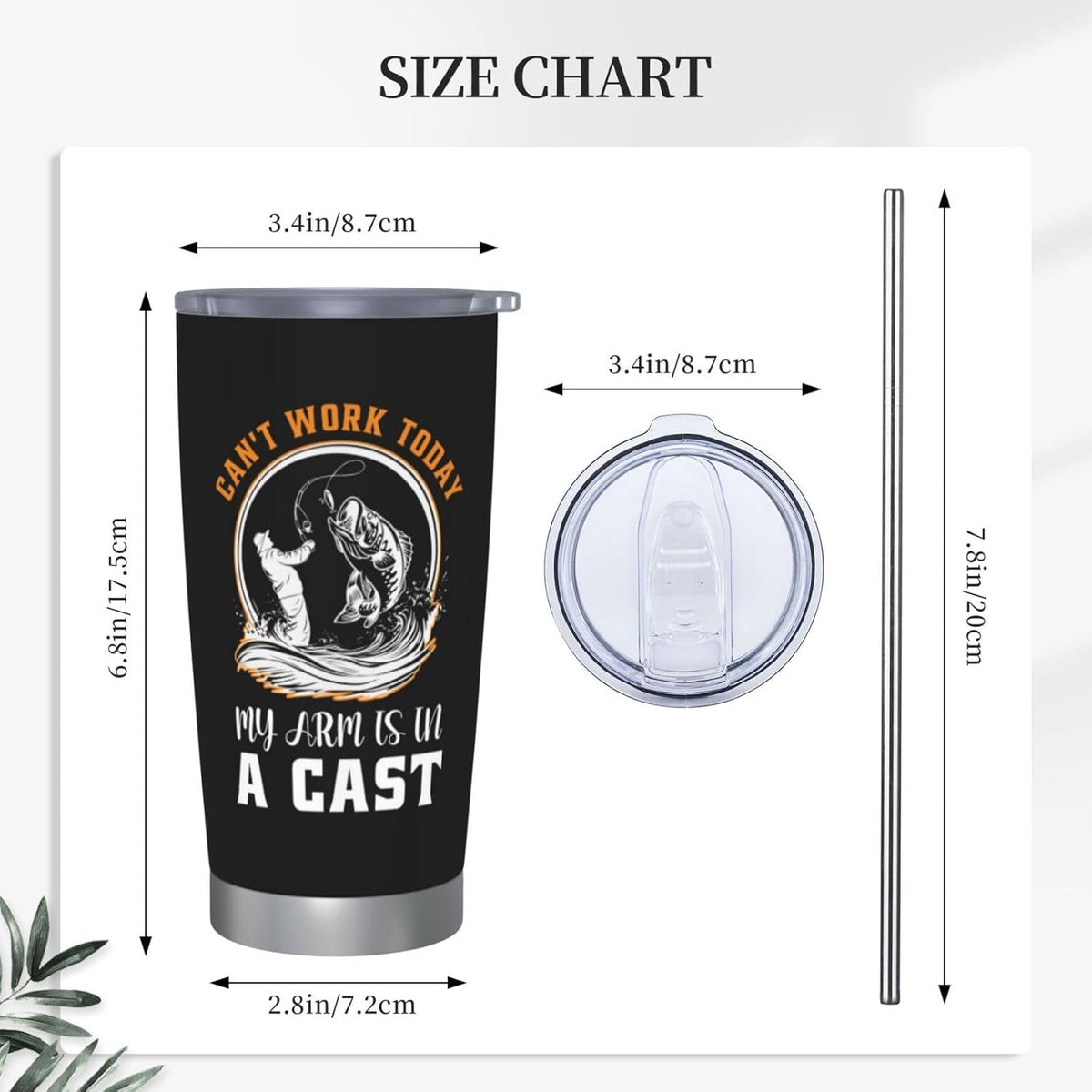 Fishing Gifts for Men 20 Oz Stainless Steel Tumbler, Gifts for Fisherman, Fisherman Gift for Men, Fish Coffee Mug