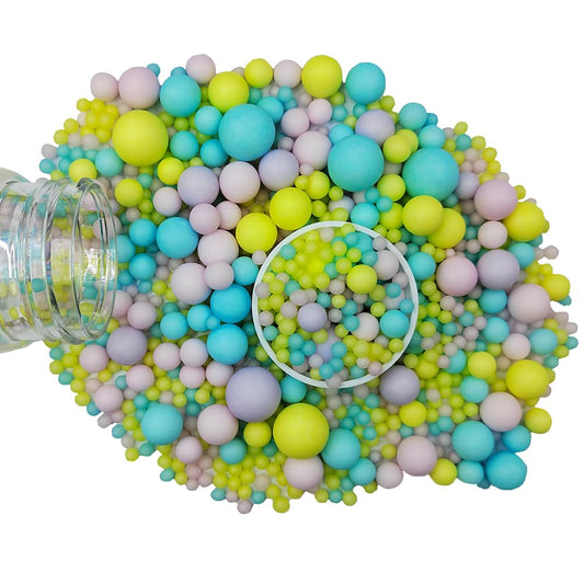 Edible Pastel Sugar Pearls Candy Sprinkles 120G/ 4.23Ounce Baking Cake Sprinkles Cupcake and Cake Topper Cookie Decorations