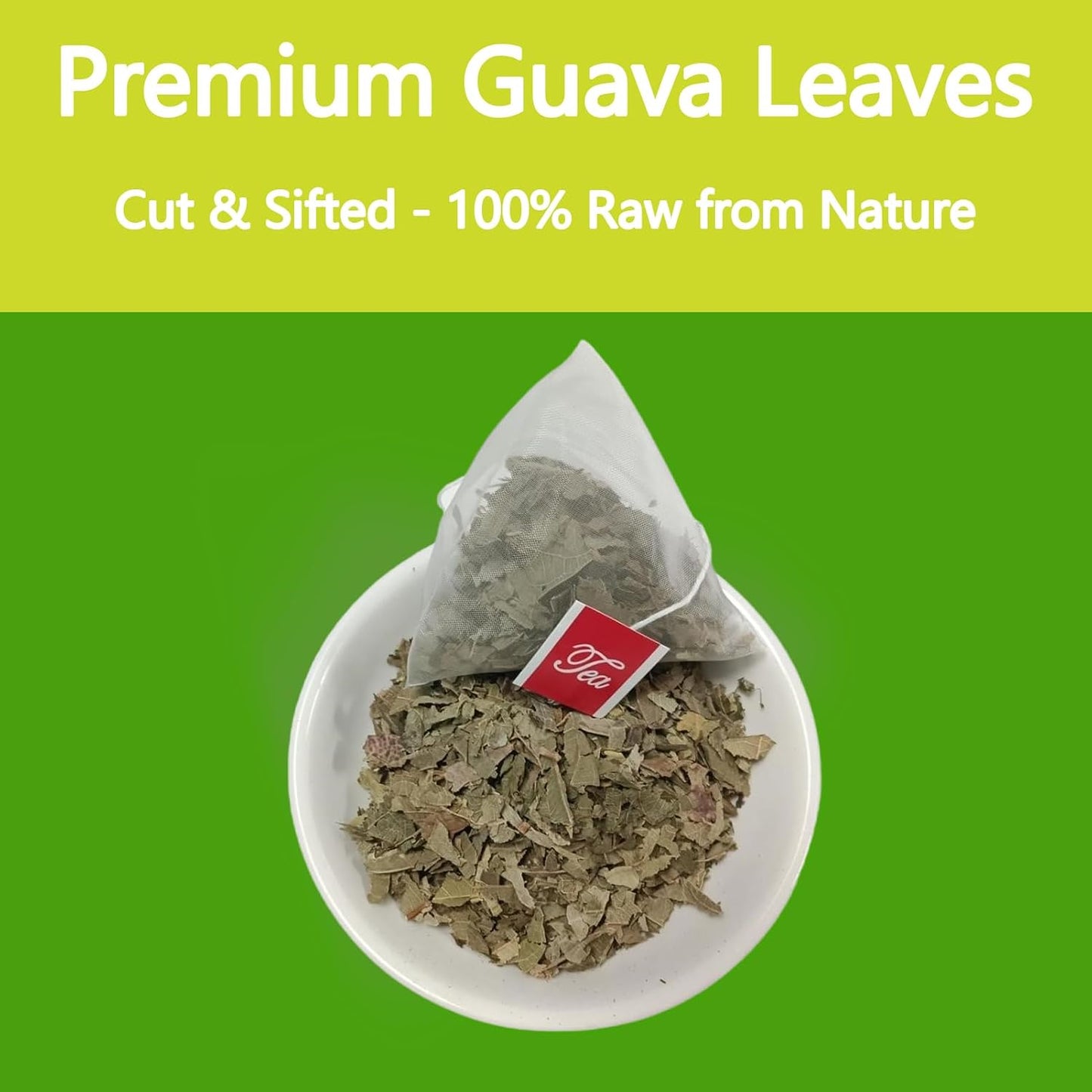 Samcci Guava Leaves Tea Bags, 50 Counts, Hojas De Guayaba, Pure Guava Leaf | Immune Support - Digestion &amp; Relaxation - Non-GMO - Caffeine-free, Resealable Pouch
