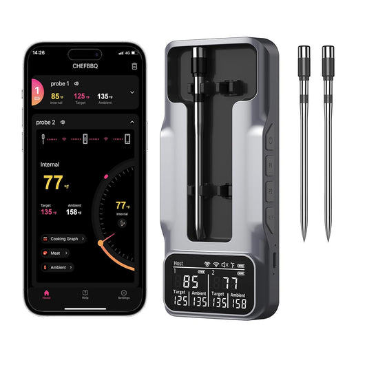 800FT Smart Wireless Meat Thermometer with Digital Meat Probe, Bluetooth Meat Thermometer with App Host Control for