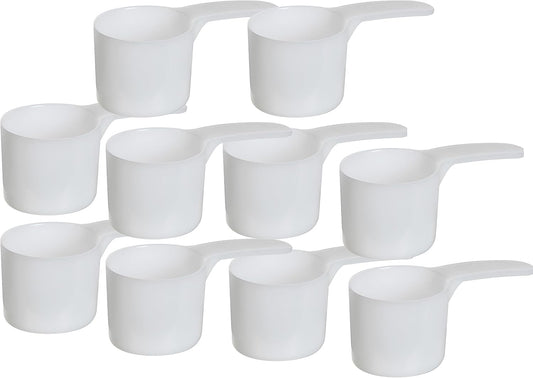 70 mL Plastic Measuring Packaging Scoop (=70 cc/ = 4.73 Tablespoon/ = 2.37 fl oz/ = 0.3 Cup), Meidum Handle - to Measure and