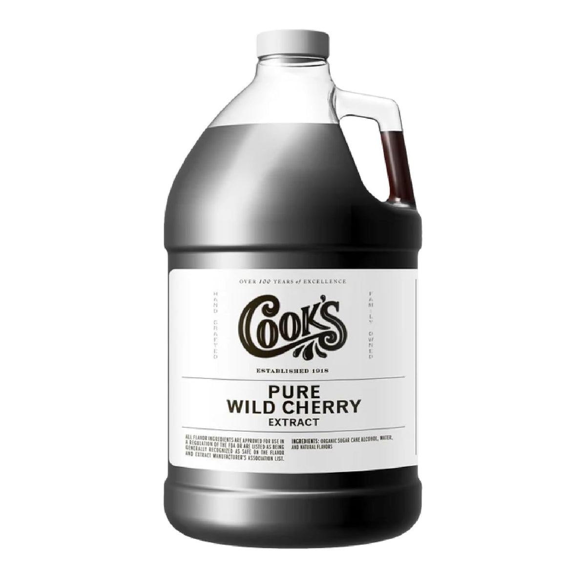 Cook's Wild Cherry Extract for Baking, Preserves &amp; Syrup, 128 oz (Gallon) | Bold wild cherry for pies, cookie bars &amp; black forest cakes