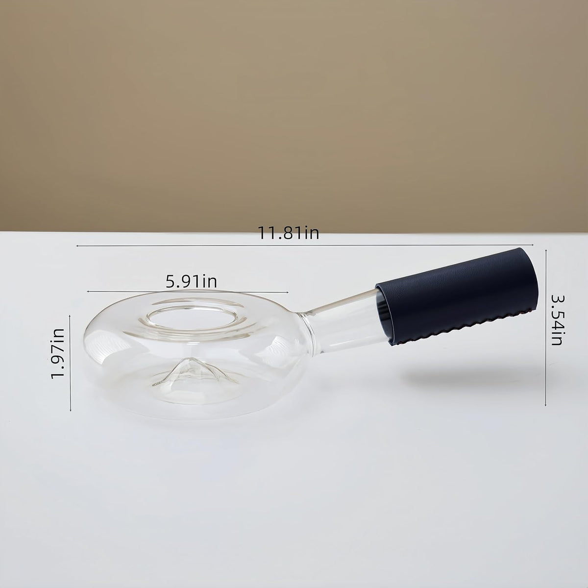Portable Glass Coffee Bean Roaster, 11.81 * 5.91 * 3.54in | High borosilicate glass, Manual home coffee roasting kit, Suitable for small batch roasting of nuts and coffee beans