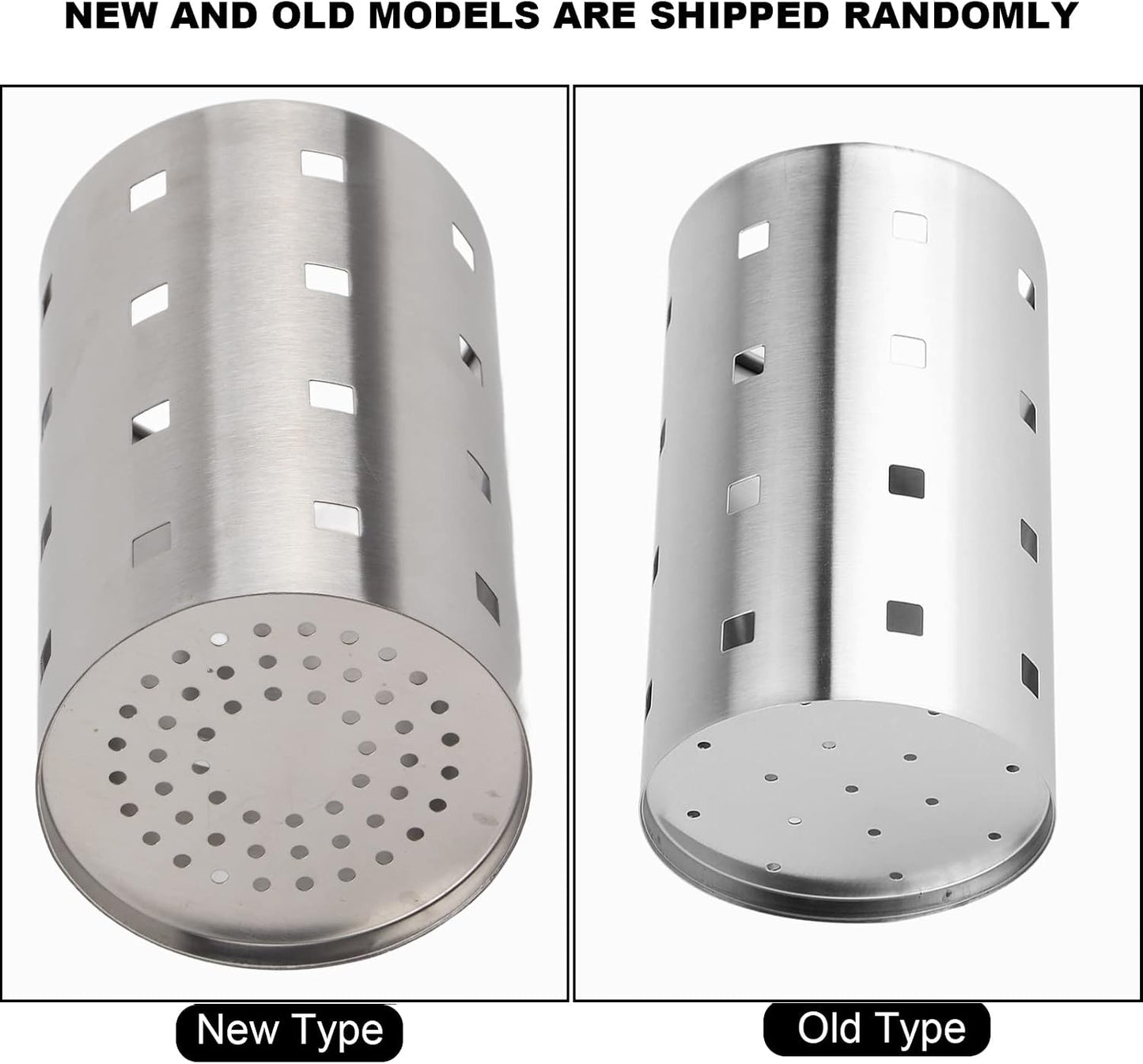 Fdit Chopsticks Holder Caddy Organizer Stainless Steel, Polished Draining Storage Rack for Kitchen Counter Sink Silver Tall L 10 x 17 cm 1 Pack