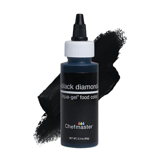 Chefmaster Black Diamond Liqua-Gel® Food Coloring | Vibrant Color | Professional-Grade Dye for Icing, Frosting, Fondant |