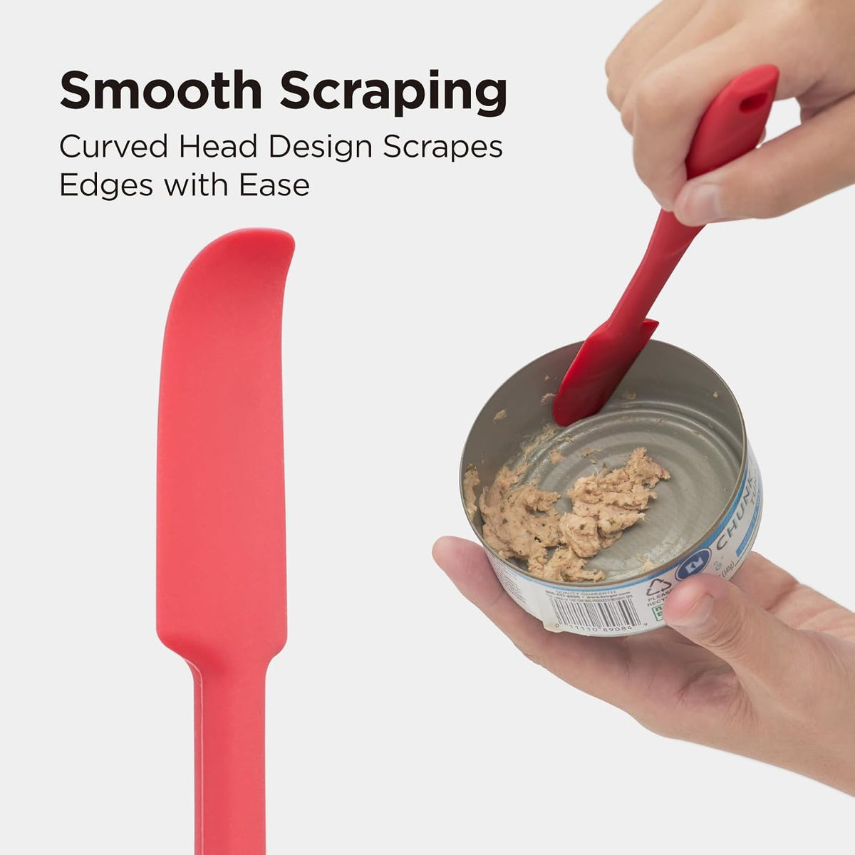Kitchen Mama WaltzGrip Platinum Silicone Jar and Can Spatula Set