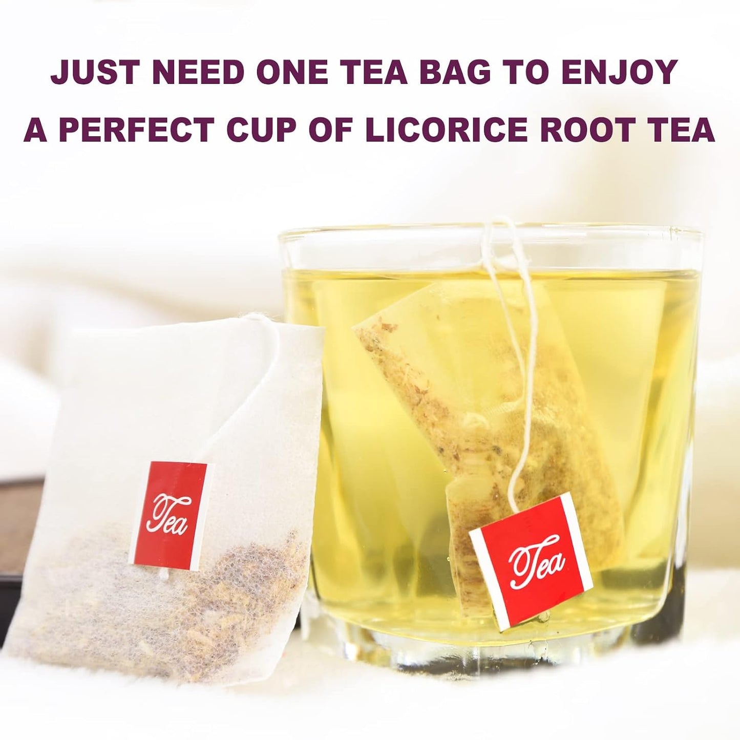 TEARELAE - Licorice Root Tea Bags, 50 Count, Licorice Root Herbal Tea | Naturally sweet root flavor, smooth for soothing herbal blends, promote respiratory health