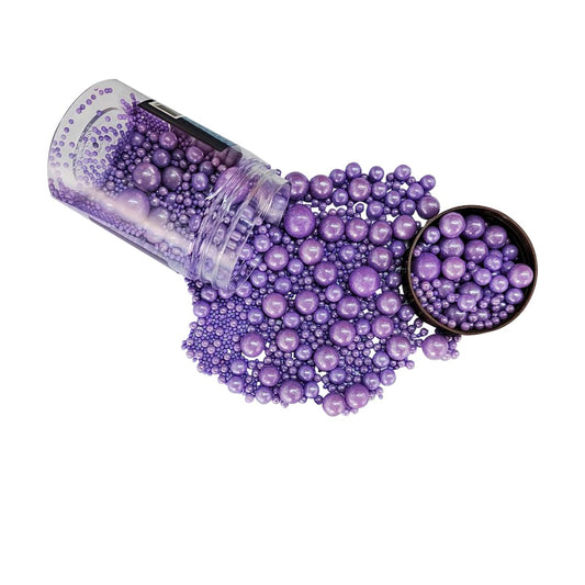 Edible Purple Sugar Pearls Candy Sprinkles 120G/ 4.23Ounce Baking Cake Sprinkles Cupcake and Cake Topper Cookie Decorations