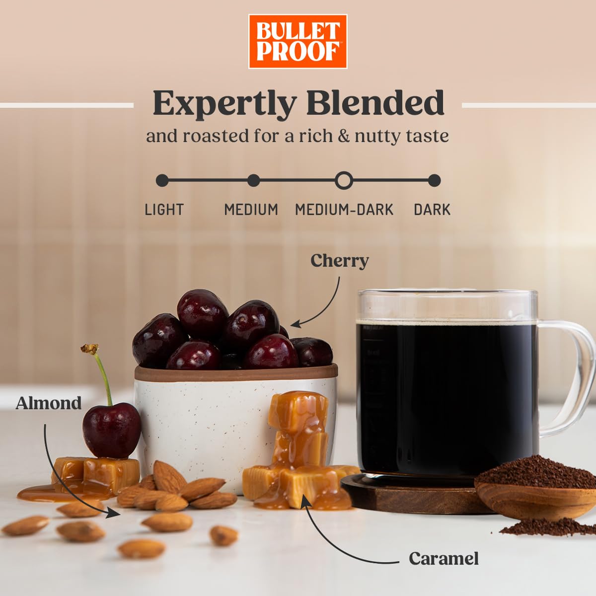 Bulletproof The Mentalist Medium-Dark Roast Ground Coffee, 12 Ounces (Pack of 3), 100% Arabica Beans, Clean Coffee Tested for Toxins, Packaging May Vary