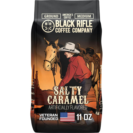 Black Rifle Coffee Medium Roast Ground Coffee Salty Caramel 12 oz