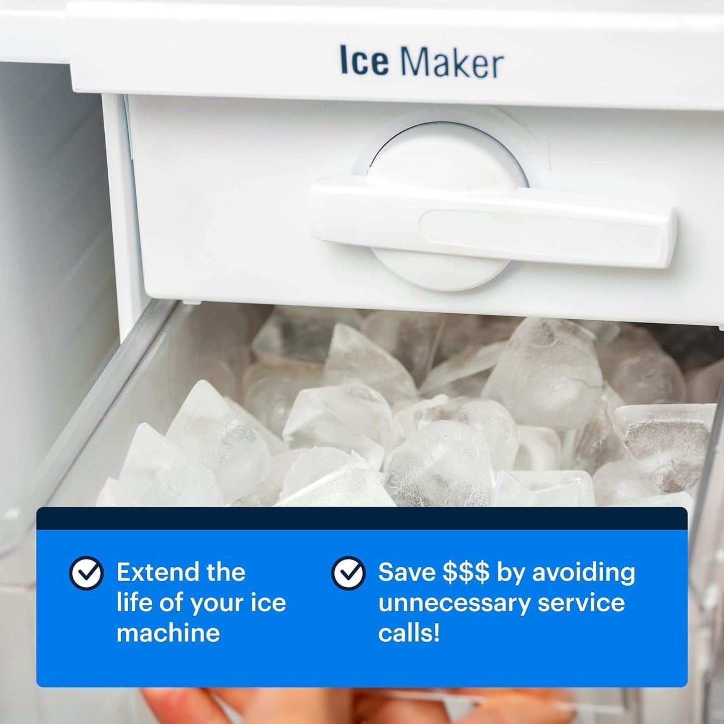 Essential Values Ice Machine Cleaner and Descaler, 2 Pack x 16 fl oz, Nickel Safe Descaler, Ice Maker Cleaner Compatible with All Major Brands (Scotsman, KitchenAid), Made in the USA