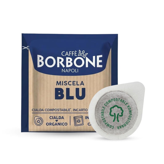 Caffè Borbone Espresso Pods, Miscela Blu, Blue Blend, Dark Roast ESE Pods - 50 Count