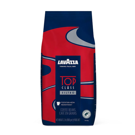 Lavazza Top Class Filtro Whole Bean Coffee Medium Roast 2.2LB Bag, 100% Natural Arabica, Milk chocolate and roasted hazelnut