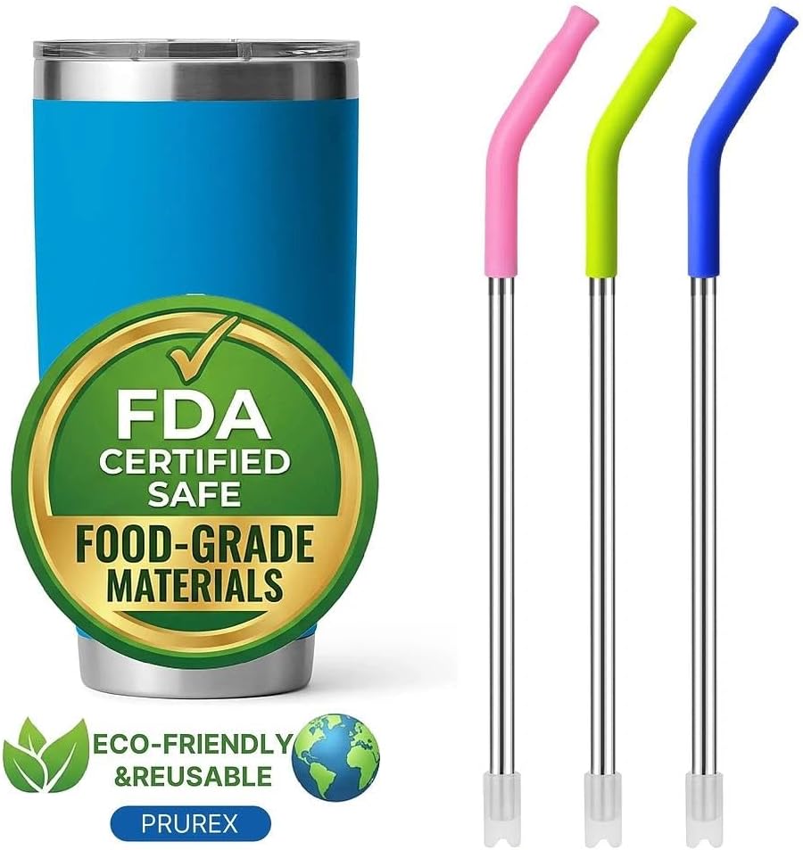 Straight Metal Straws for Stanley 30oz, Reusable Stainless Steel Straws