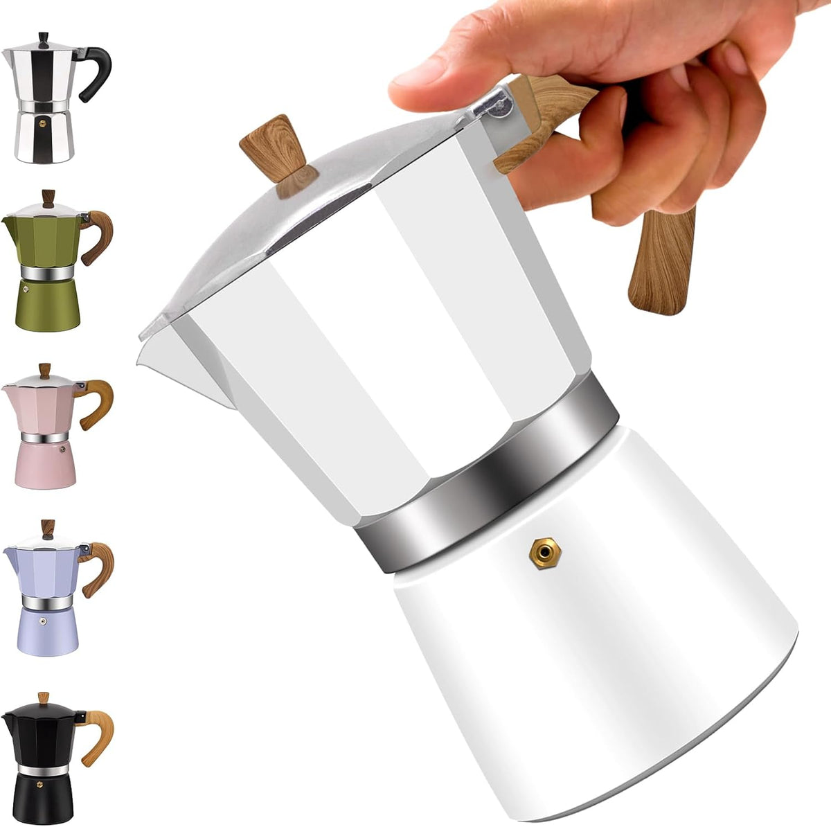 3 Cup Aluminum Moka Pot Classic Stovetop Espresso Coffee Maker